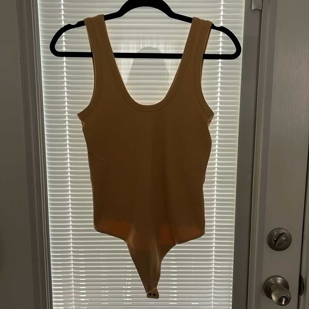 Abercrombie and Fitch Orange Ribbed Bodysuit